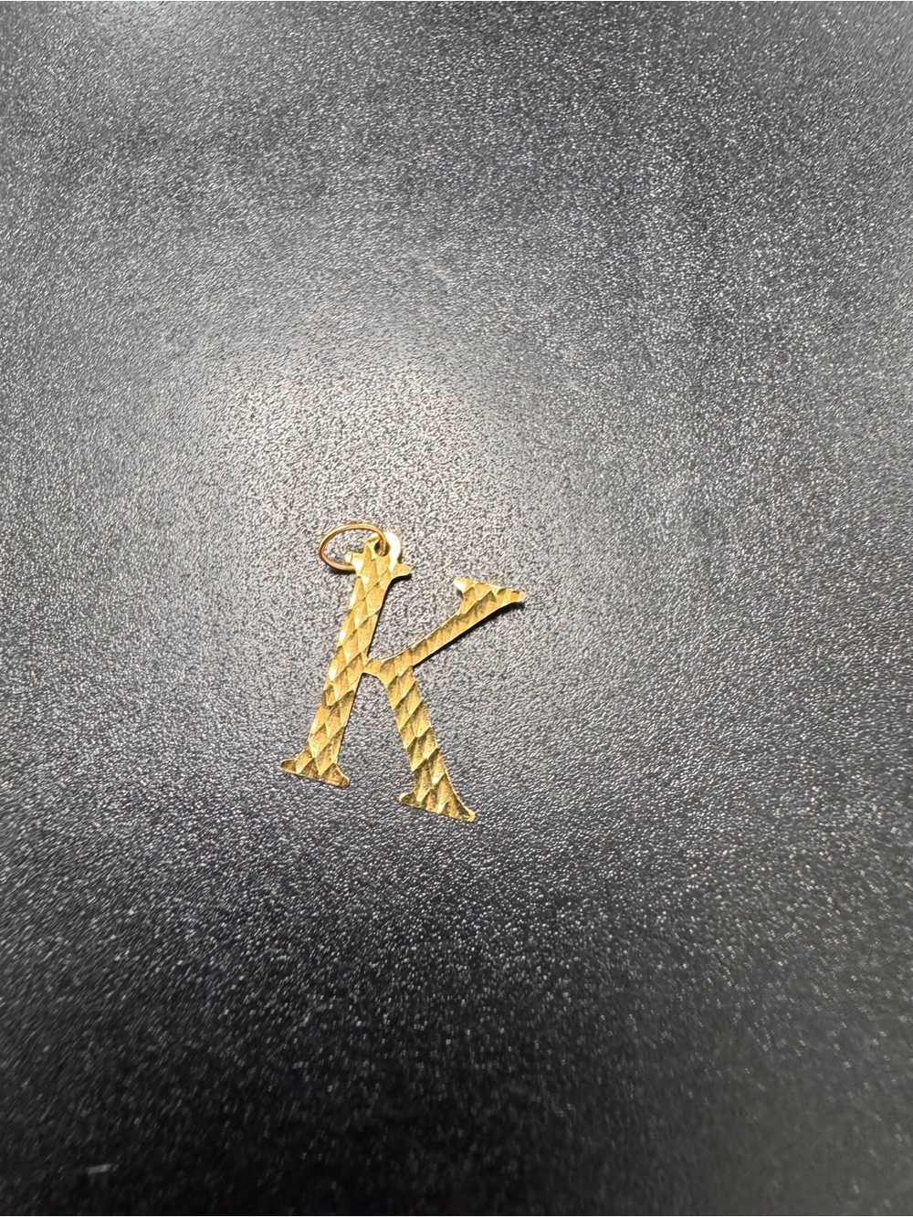 18K Real Gold Letter K Pendant Charm - Men Accessories